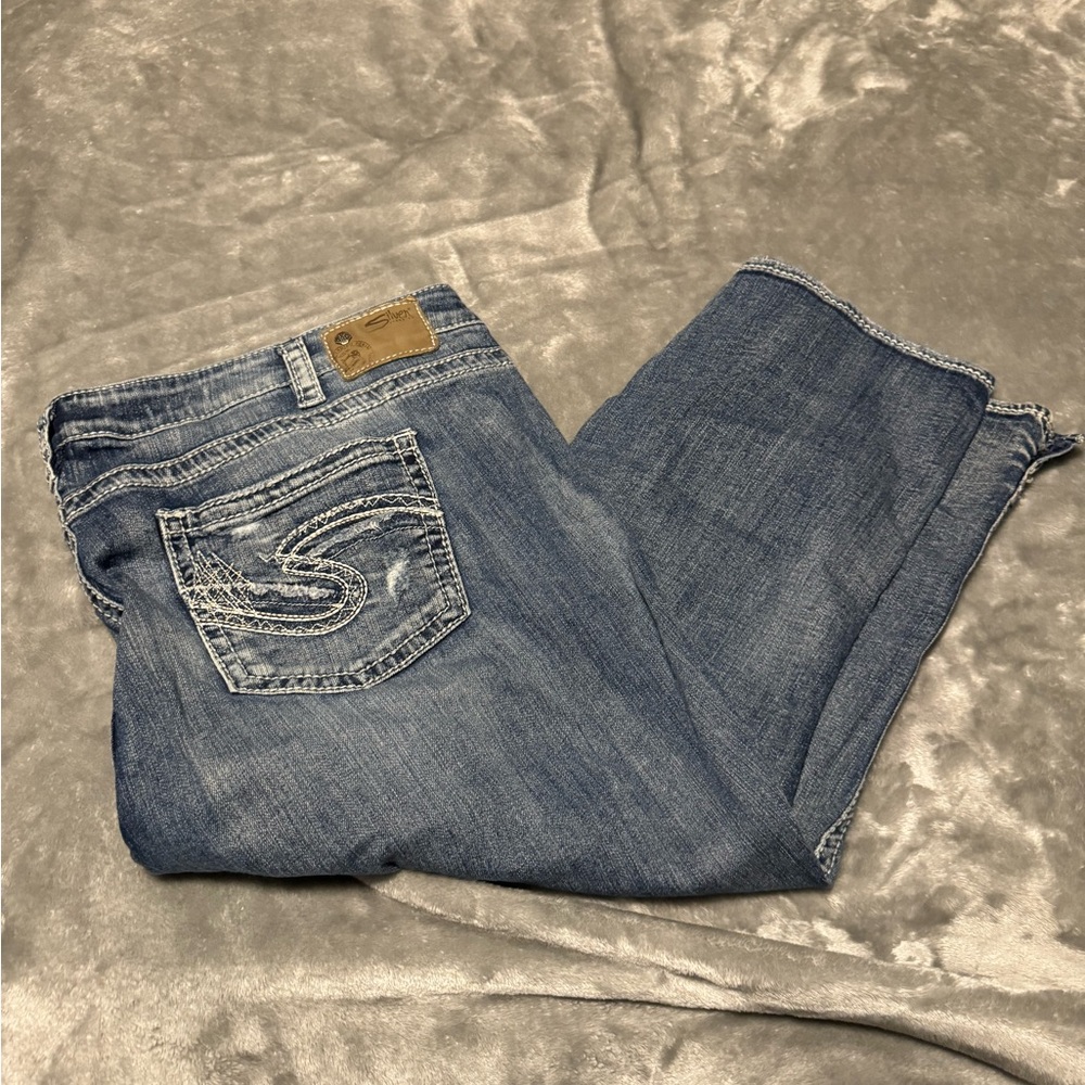 Silver Jeans Blue Frances Cropped Denim